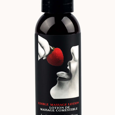 "Edible Massage Lotion - Strawberry - 2 Fl. Oz. EB-MLE203"