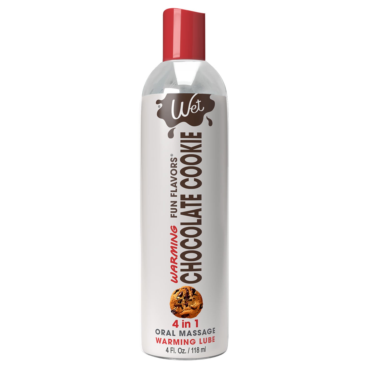 Wet Warming Fun Flavors - Chocolate Cookie - 4 in 1 Lubricant 4 Oz