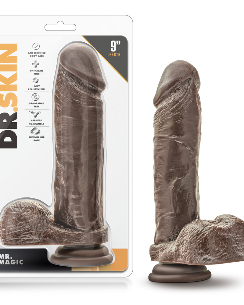 Dr. Skin - Mr. Magic - 9 Inch Dildo - Chocolate