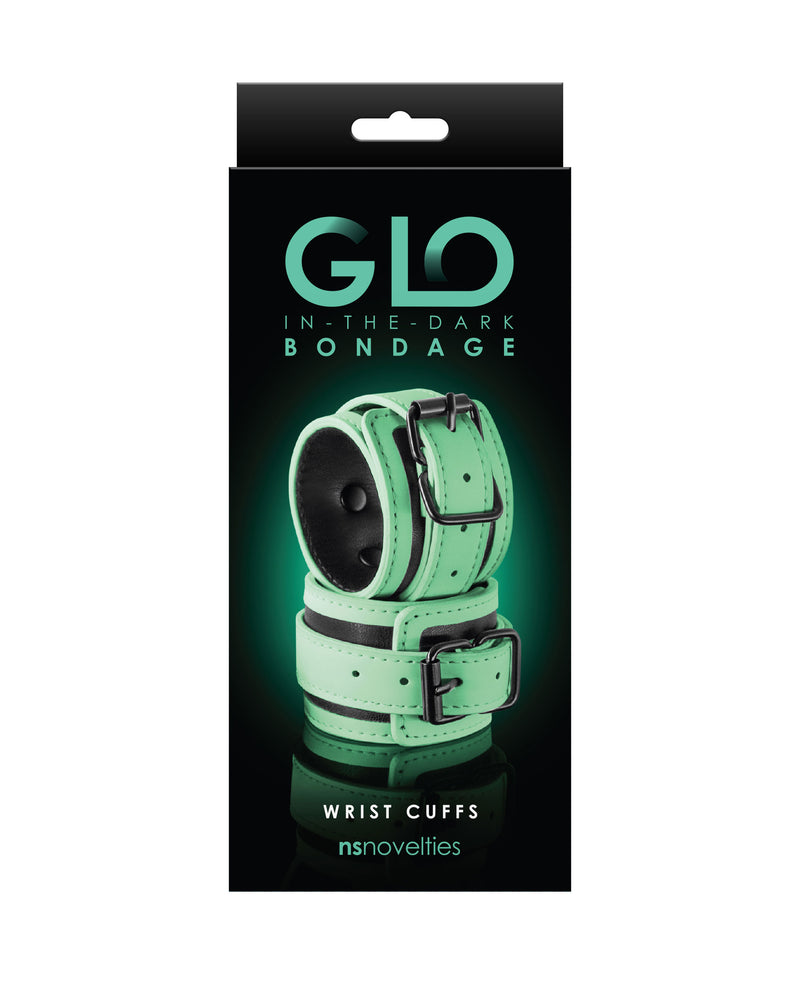"Glo Bondage - Wrist Cuff - Green NSN-0497-38"