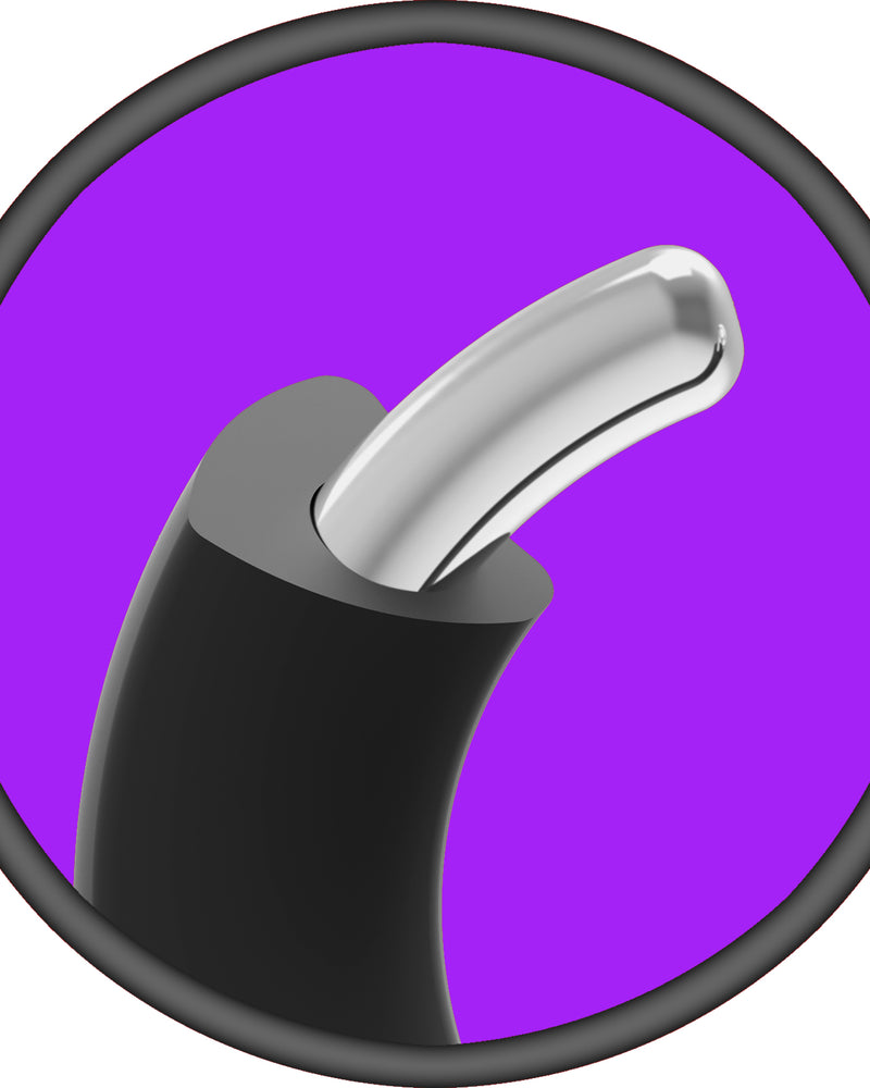 "Merci - the Paradox - Silicone Covered Metal Cock Ring - 45mm - Black DJ2402-39-BX"