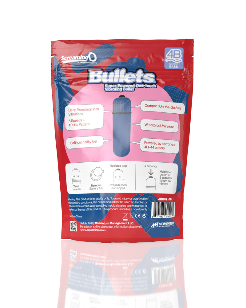 "Screaming O 4b - Bullet - Super Powered One Touch Vibrating Bullet - Blueberry SO-4BBUL-BB"
