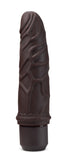 "Dr. Skin Silicone - Dr. Robert - 7 Inch Vibrating Dildo - Brown BL-12096"