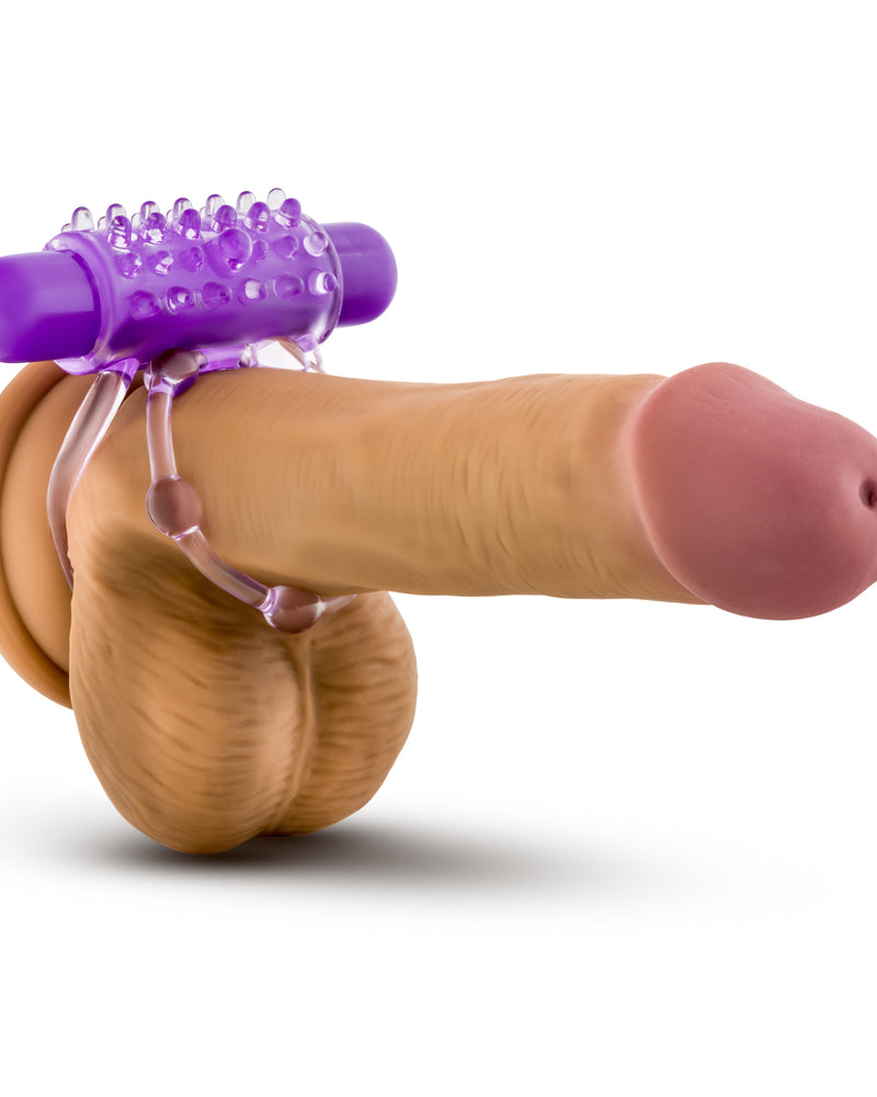 Play With Me - the Player - Vibrating Double Strap Ring - Purple