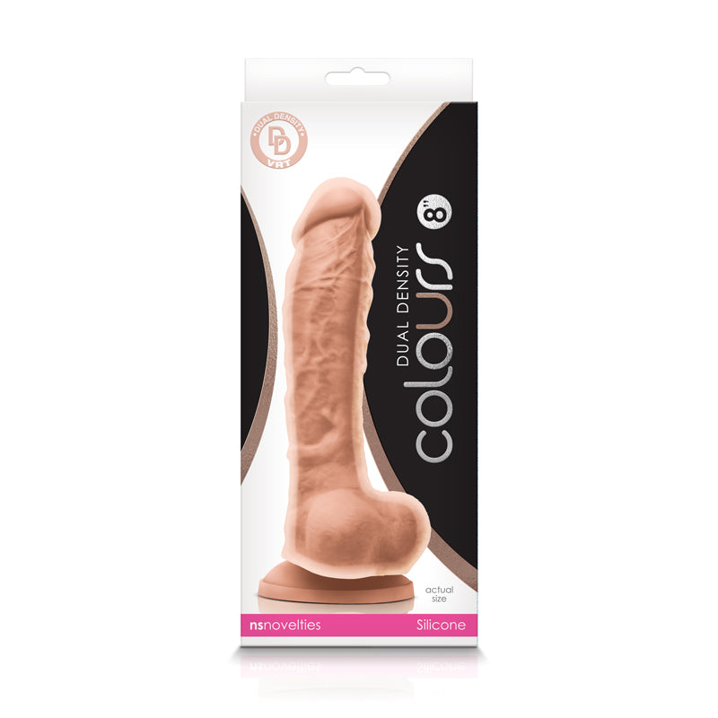 "Colours - Dual Density - 8 Inch Dildo - White NSN-0403-21"