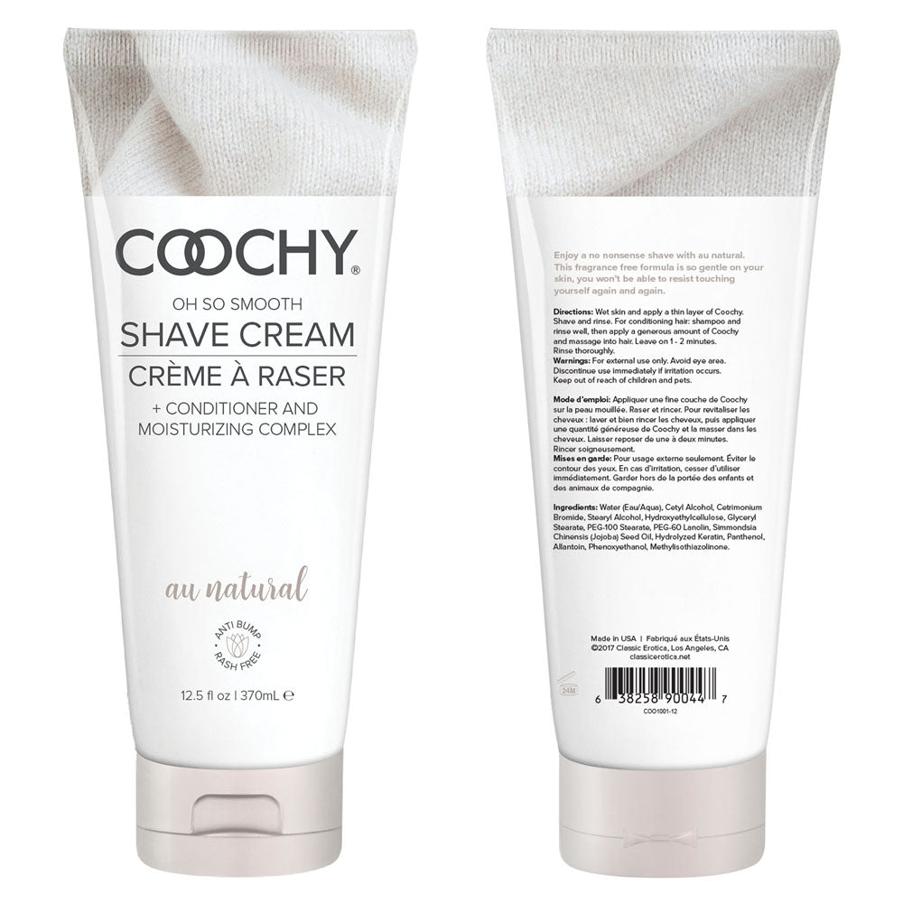 Coochy Shave Cream Au Natural 12.5 Fl. Oz.