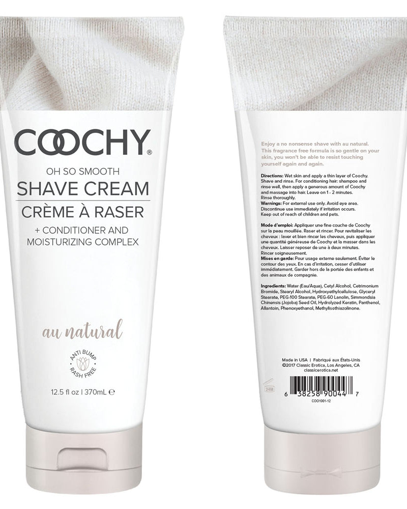Coochy Shave Cream Au Natural 12.5 Fl. Oz.