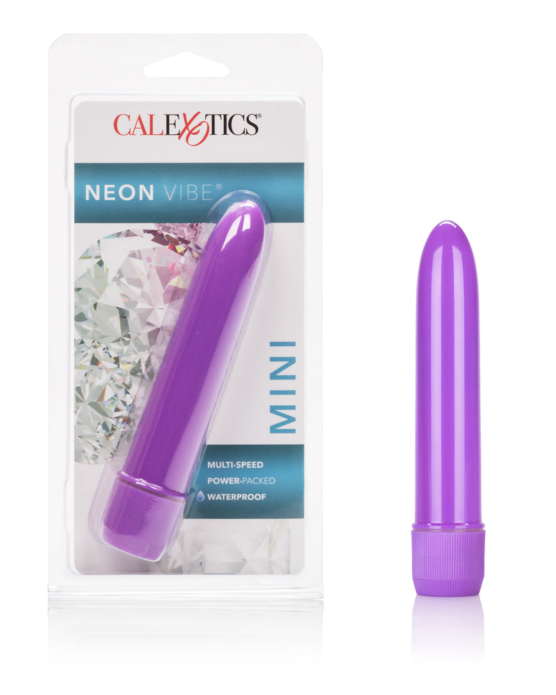 "Mini Neon Multi-Speed Vibe 4.5 Inches - Purple SE0542142"