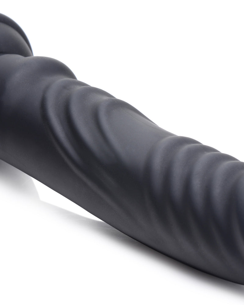 "E-Stim and Vibrating Dildo With Remote - Black ZE-AG661"