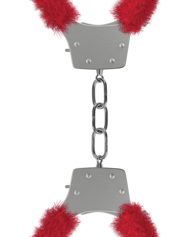 "Pleasure Handcuffs Furry - Red OU-OU004RED"
