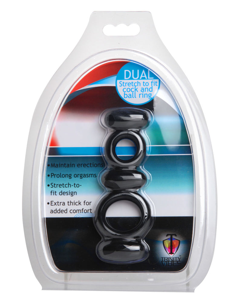 Dual Stretch to Fit Cock and Ball Ring