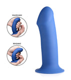 Squeezable Thick Phallic Dildo - Blue