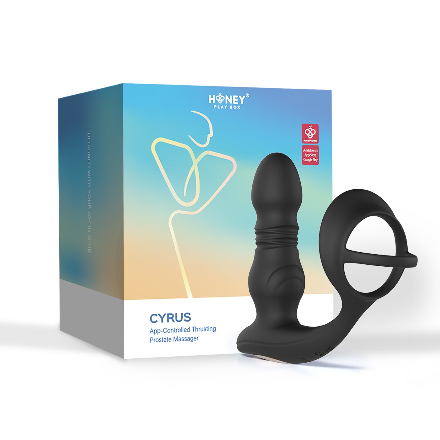 "Cyrus - App Control Thrusting Prostate Massager - Black H-AP-22-950BK"