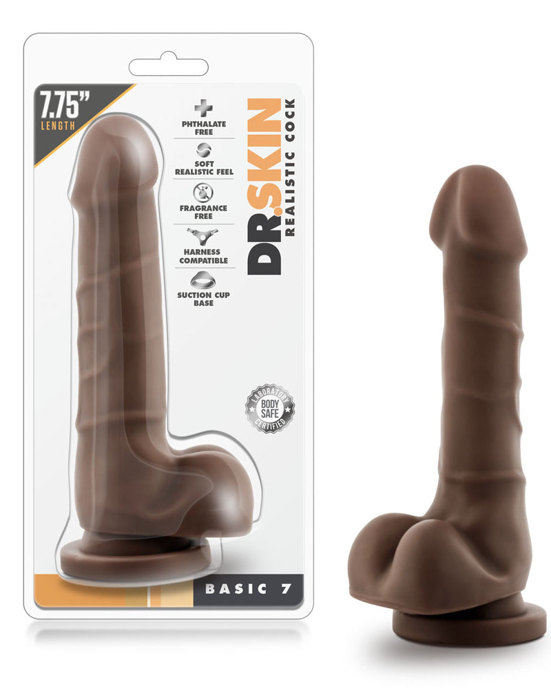 Dr. Skin - Realistic Cock - Basic 7 - Chocolate