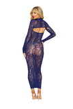 Bodystocking Gown and Shrug Dmnd - One Size - Eclipse