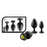 "Luxe - Bling Plugs Training Kit - Black with Rainbow Gems BL-395815"