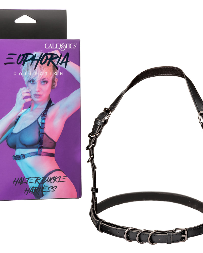 Euphoria Collection Halter Buckle Harness - Black