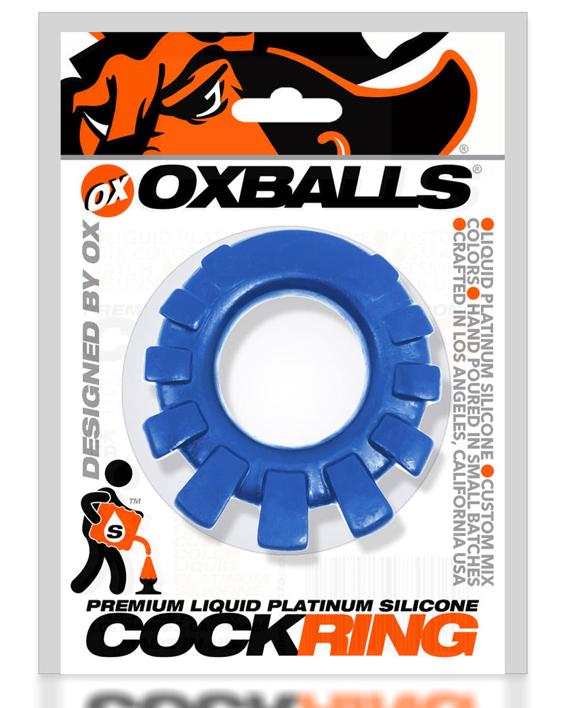 Cock-Lug Lugged Cockring - Marine Blue