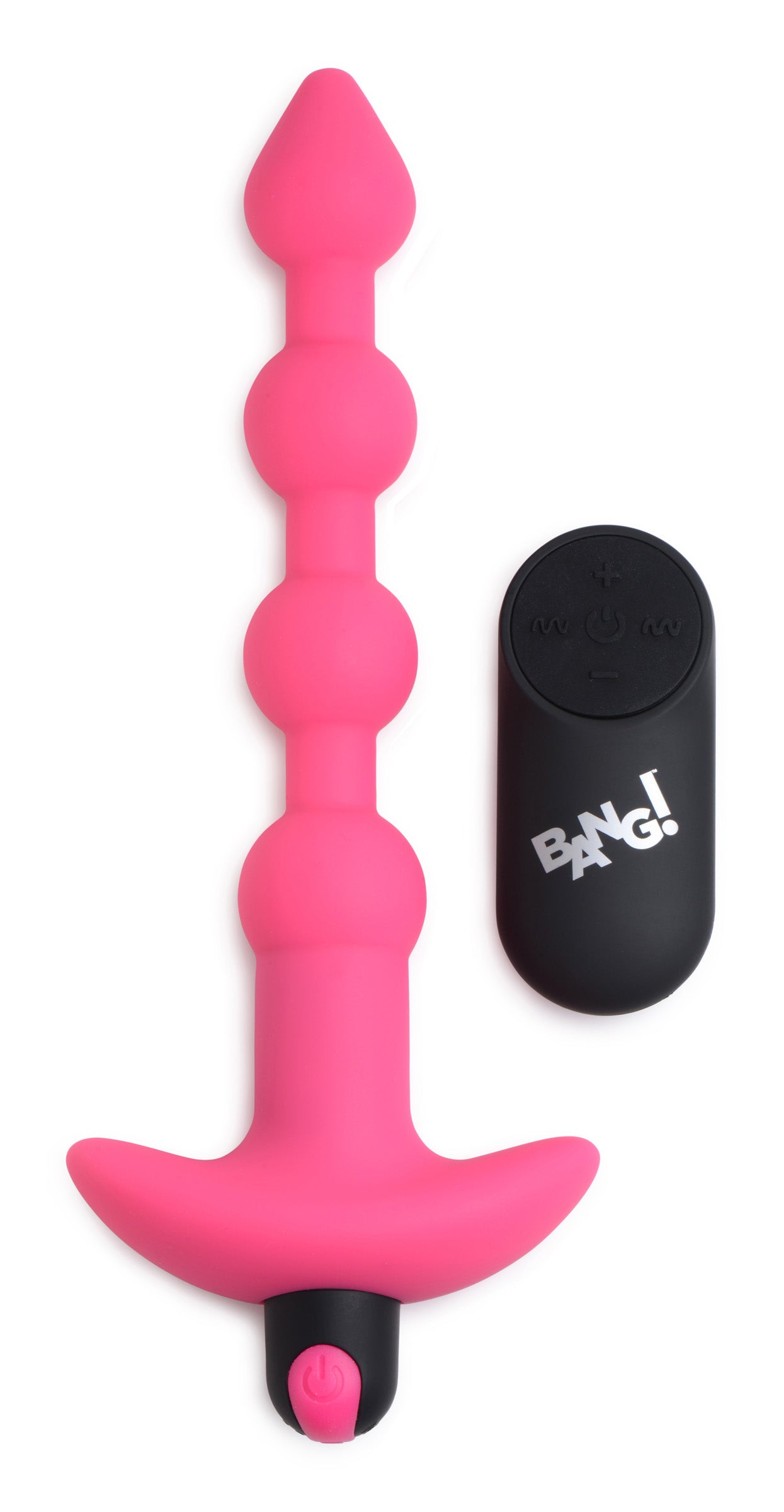 "Bang - Vibrating Silicone Anal Beads and Remote Control - Pink BNG-AG614-PNK"