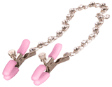 "Nipple Play Crystal Chain Nipple Clamps - Pink SE2617102"