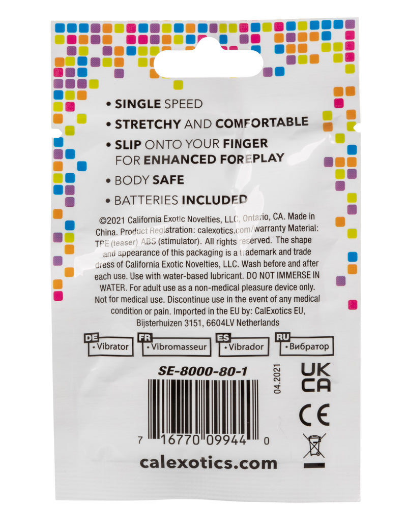 Foil Pack Vibrating Finger Teaser - Blue