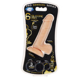 Pro Sensual Premium Silicone 6 Inch Dong With 3 Cockrings - Flesh