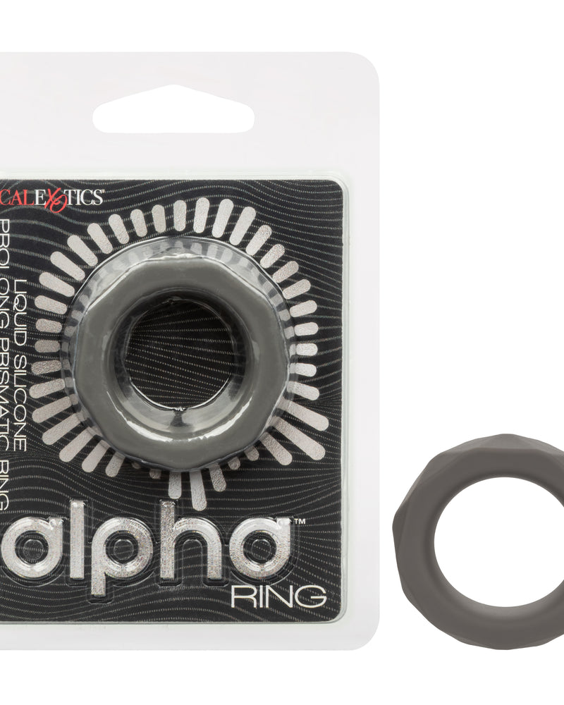 Alpha Liquid Silicone Prolong Prismatic Ring - Gray