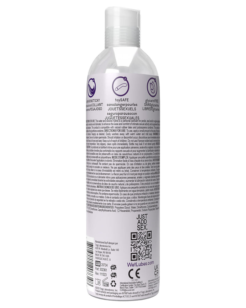 "Wet Hybrid Luxury Water/silicone Blend Based Lubricant 4 Oz WT20734"