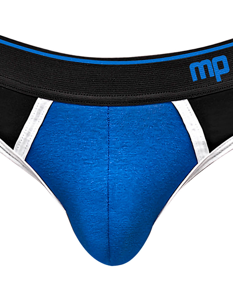 Retro Sport Panel Thong - L/ XL - Black/ Blue