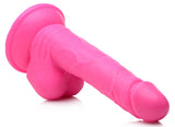 Pop Pecker 6.5 Inch Dildo With Balls - Pink