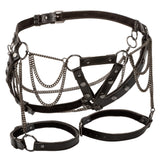 Euphoria Collection Thigh Harness With Chains - Black