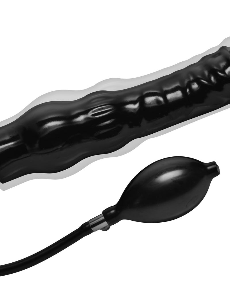 Inflatable 11 Inch Super Dong - Black