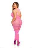 Take You There Bodystocking - Queen Size - Pink