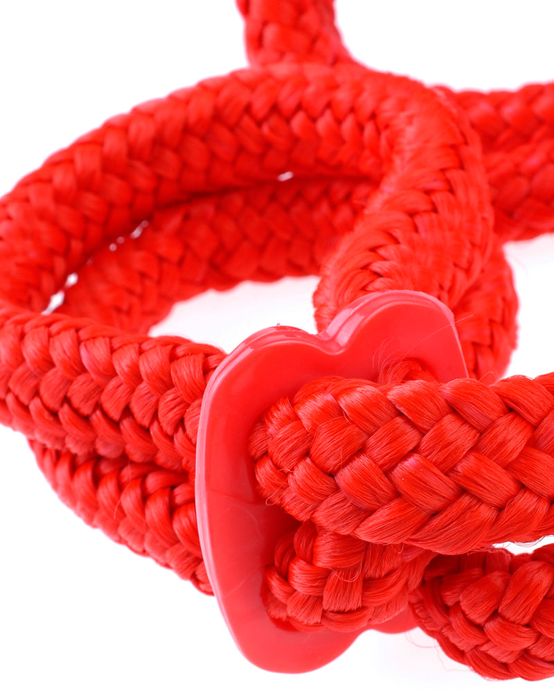 Fetish Fantasy Series Silk Rope Love Cuffs - Red
