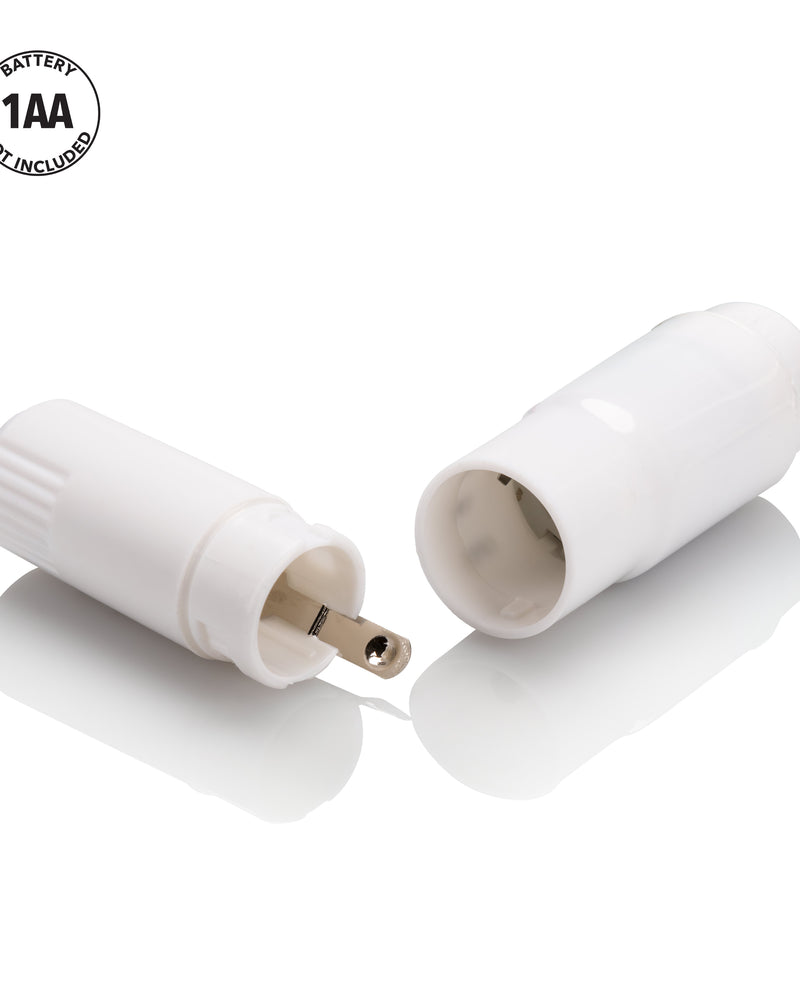 "Compact Waterproof Personal Travel Massager With 4 Tips - White SE2104012"