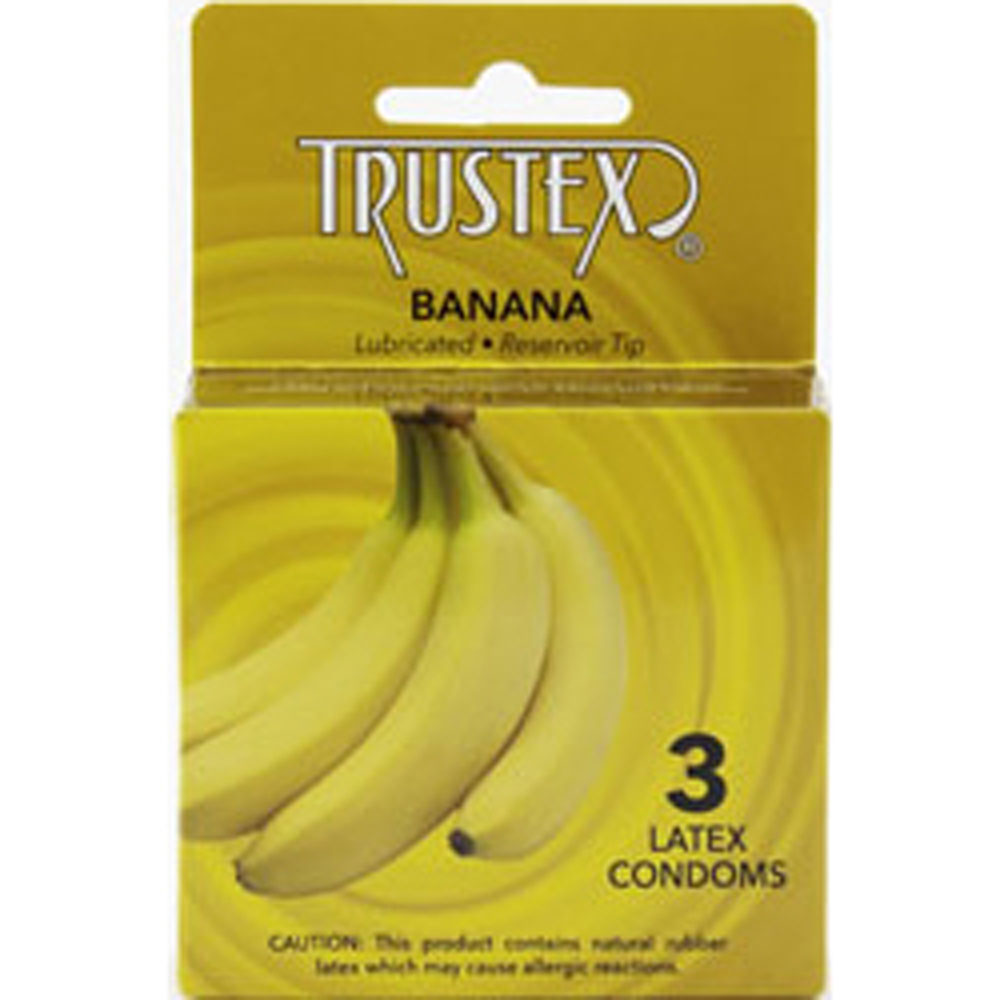 "Trustex Flavored Lubricated Condoms - 3 Pack - Banana AL-4025"