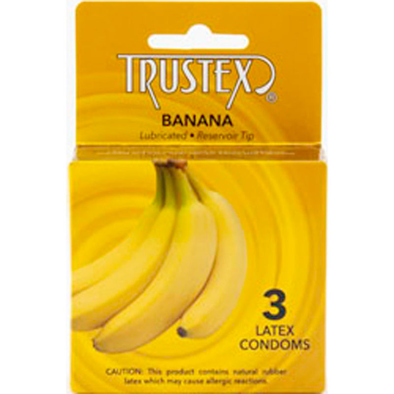 "Trustex Flavored Lubricated Condoms - 3 Pack - Banana AL-4025"