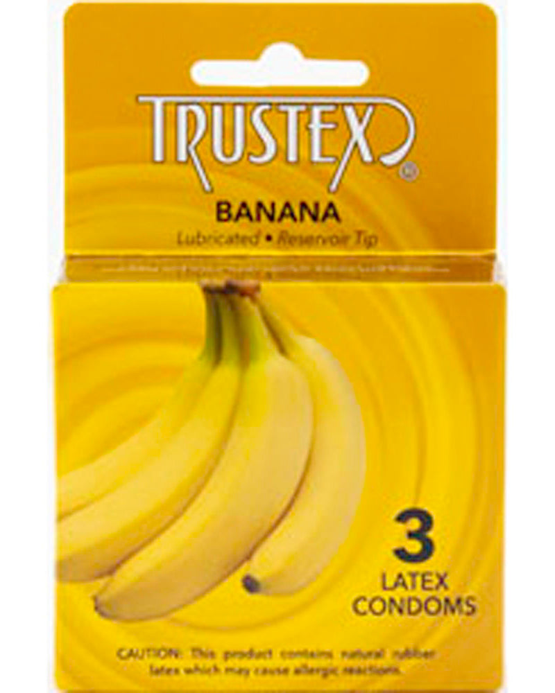 "Trustex Flavored Lubricated Condoms - 3 Pack - Banana AL-4025"