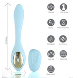 Harmonie Rechargeable Remote Silicone Bendable Vibrator - Teal