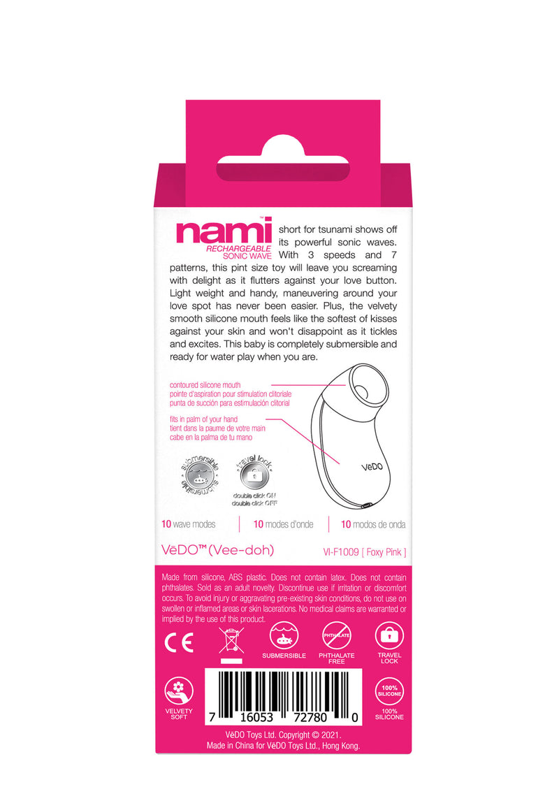 "Nami Rechargeable Sonic Vibe - Foxy Pink VI-F1009"