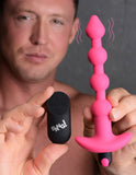 Bang - Vibrating Silicone Anal Beads and Remote Control - Pink