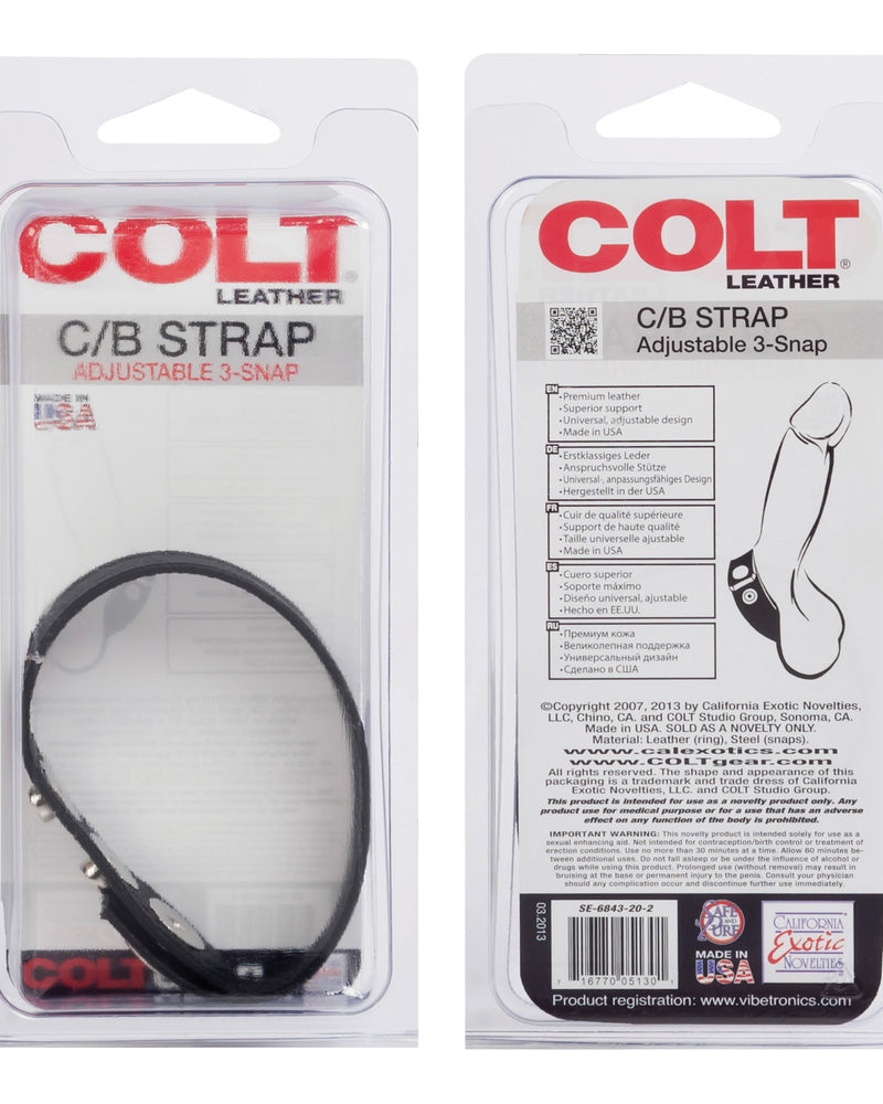 "Colt Adjustable 3 Snap Leather SE6843202"