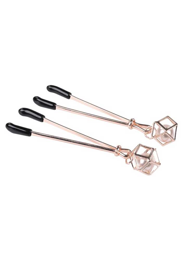 "Brat Pearl Nipple Clips - Rose Gold SS09845"