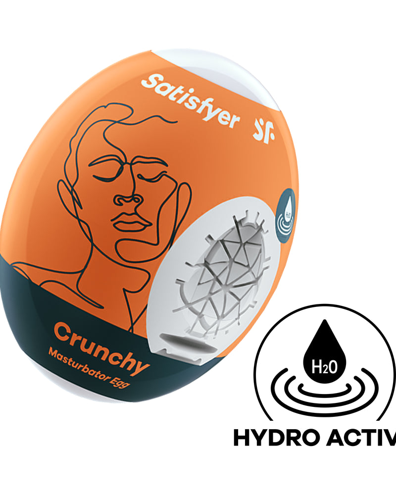 3 Pc Set Masturbator Egg - Crunchy - Orange