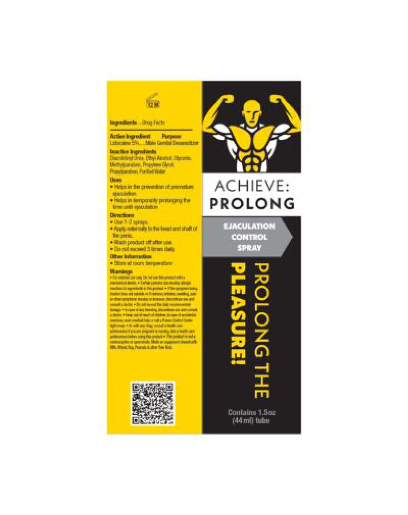 "Achieve Prolong - Ejaculation Control Spray 1 Oz LG-BT1102"