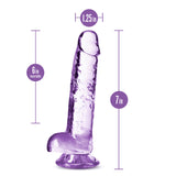 Naturally Yours - 7 Inch Crystalline Dildo - Amethhyst