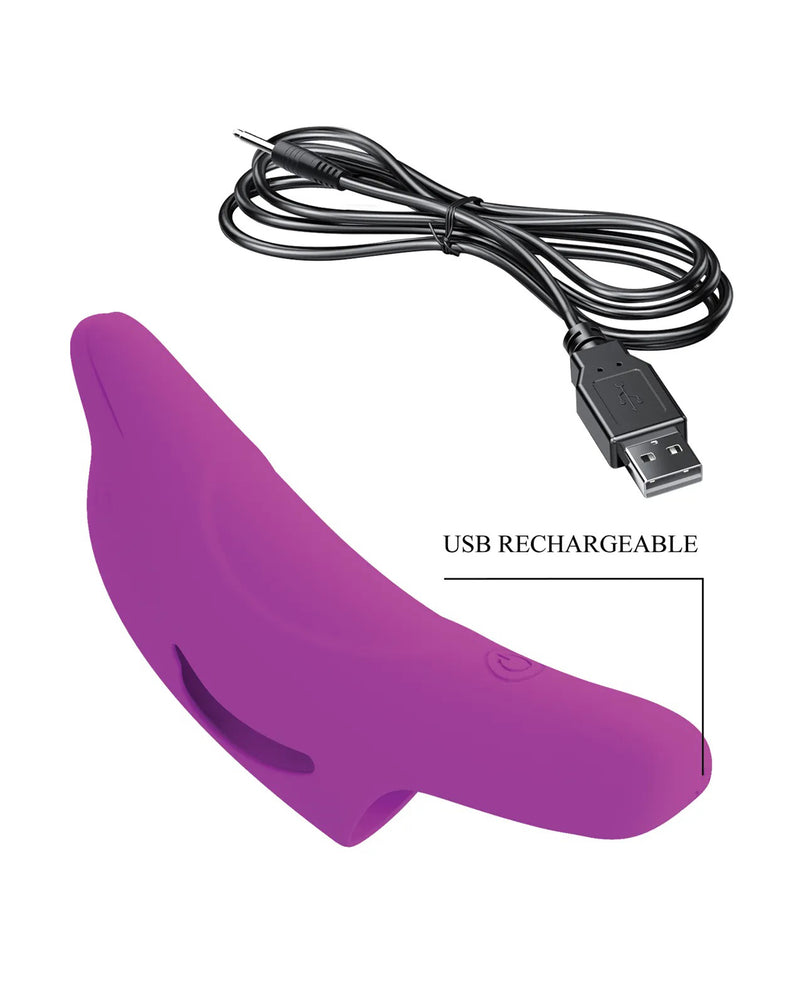 "Delphini Dolphin Honey Finger Vibrator - Fuchsia BI-210294"