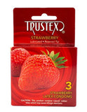 "Trustex Flavored Lubricated Condoms - 3 Pack - Strawberry AL-4015"