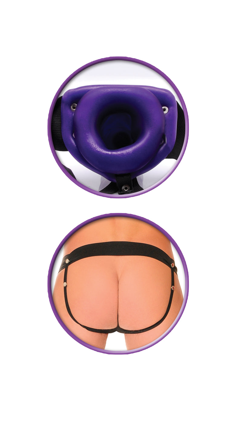 "Fetish Fantasy Series for Him or Her Hollow Strap-on - Purple PD3366-12"