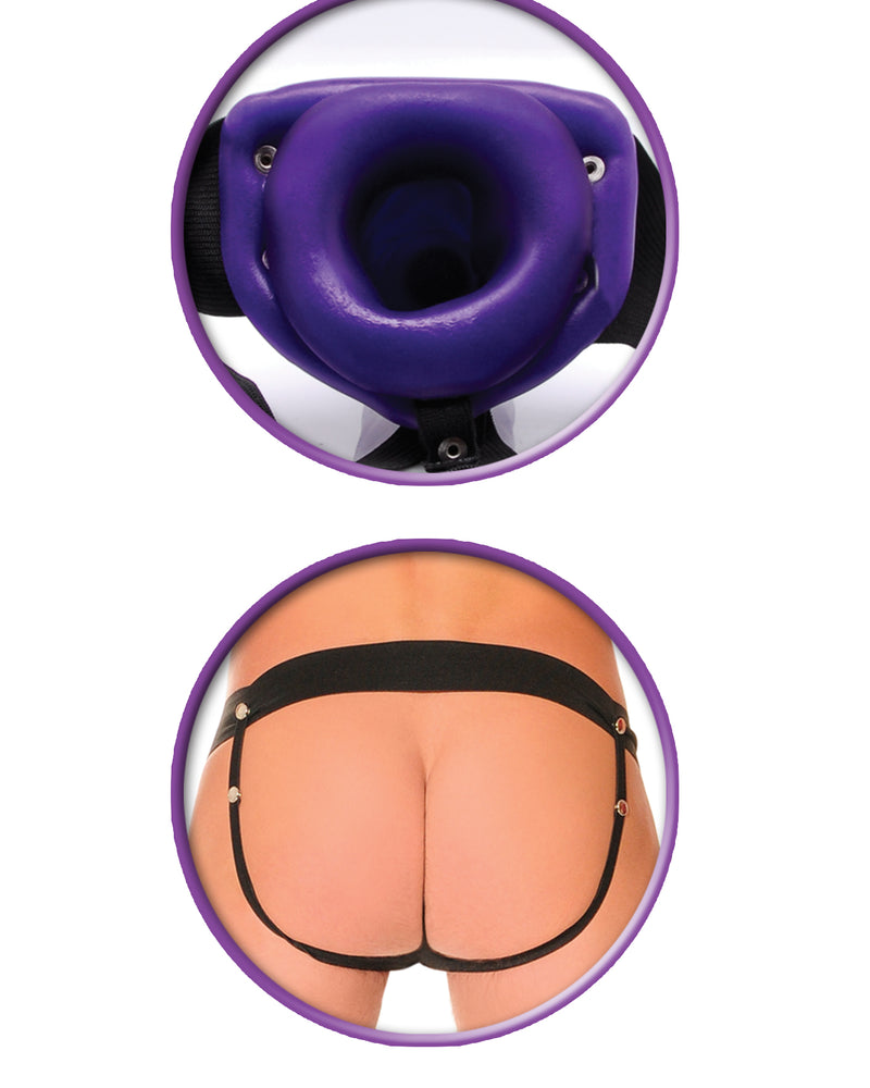 "Fetish Fantasy Series for Him or Her Hollow Strap-on - Purple PD3366-12"